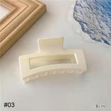 Load image into Gallery viewer, White Simple Acrylic Hair Clip Temperament Shark Clip Headgear Hairpin Fashion All-match Hair Accessories
