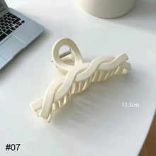 Load image into Gallery viewer, White Simple Acrylic Hair Clip Temperament Shark Clip Headgear Hairpin Fashion All-match Hair Accessories
