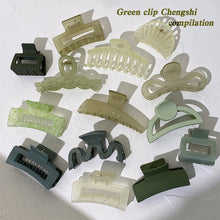 Load image into Gallery viewer, Mustard Green Hair Clip Mori Temperament Hair Clip Acrylic Plate Hair Hairpin Simple Hair Accessories
