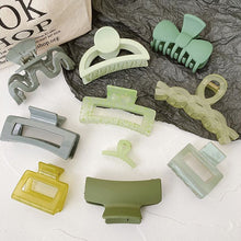 Load image into Gallery viewer, Mustard Green Hair Clip Mori Temperament Hair Clip Acrylic Plate Hair Hairpin Simple Hair Accessories
