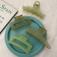 Load image into Gallery viewer, Mustard Green Hair Clip Mori Temperament Hair Clip Acrylic Plate Hair Hairpin Simple Hair Accessories
