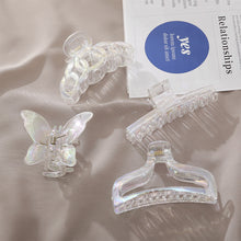Load image into Gallery viewer, Women Laser Colorful Transparent Hair Clip Fashion All-match Simple Hair Clip Hairpin Hair Accessories
