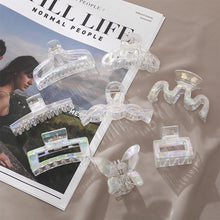 Load image into Gallery viewer, Women Laser Colorful Transparent Hair Clip Fashion All-match Simple Hair Clip Hairpin Hair Accessories
