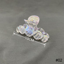 Load image into Gallery viewer, Women Laser Colorful Transparent Hair Clip Fashion All-match Simple Hair Clip Hairpin Hair Accessories
