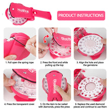 Load image into Gallery viewer, 180 Gems Kit Shining Diamond Hair Decoration Stapler Machine Girls Hair Makeup Play Rhinestone Ornament Machine Jewel Toy
