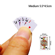 Load image into Gallery viewer, Mini Poker Playing Cards Random Funny Models Poler Cute Miniature Games 1:12 Doll Toys Decorative Dollhouse Accessories
