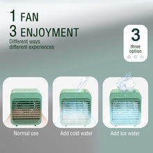 Load image into Gallery viewer, Mini Air Conditioner Air Cooler Fan USB Chargeable Portable Air Conditioner 3 Gear Air Cooling Fan Office Desktop Fan
