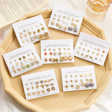 Load image into Gallery viewer, Creative Simple Stud Earrings Set Cute Elephant Pearl Earrings Fashion Temperament Earrings Jewelry Accessories
