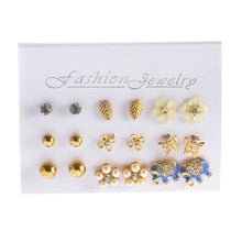 Load image into Gallery viewer, Creative Simple Stud Earrings Set Cute Elephant Pearl Earrings Fashion Temperament Earrings Jewelry Accessories
