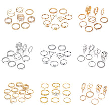 Load image into Gallery viewer, Simple Alloy Ring Set Creative Vintage Multilayer Cross Open Ring Jewelry Accessories Gift for Women
