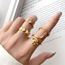 Load image into Gallery viewer, Creative Simple Retro Open Heart Ring Set Hollow Niche Design Ring Women Jewelry Accessories Gift

