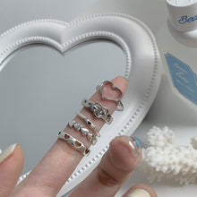 Load image into Gallery viewer, Creative Simple Retro Open Heart Ring Set Hollow Niche Design Ring Women Jewelry Accessories Gift
