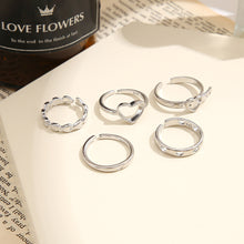 Load image into Gallery viewer, Creative Simple Retro Open Heart Ring Set Hollow Niche Design Ring Women Jewelry Accessories Gift
