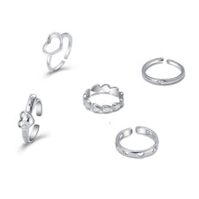 Load image into Gallery viewer, Creative Simple Retro Open Heart Ring Set Hollow Niche Design Ring Women Jewelry Accessories Gift
