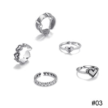 Load image into Gallery viewer, Creative Simple Retro Open Heart Ring Set Hollow Niche Design Ring Women Jewelry Accessories Gift

