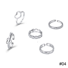 Load image into Gallery viewer, Creative Simple Retro Open Heart Ring Set Hollow Niche Design Ring Women Jewelry Accessories Gift
