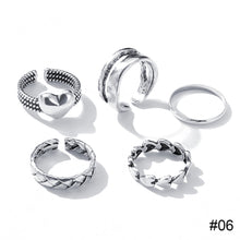 Load image into Gallery viewer, Creative Simple Retro Open Heart Ring Set Hollow Niche Design Ring Women Jewelry Accessories Gift
