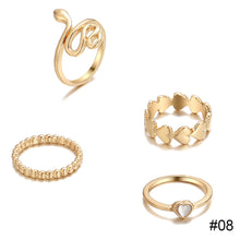 Load image into Gallery viewer, Creative Simple Retro Open Heart Ring Set Hollow Niche Design Ring Women Jewelry Accessories Gift
