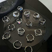 Load image into Gallery viewer, Personalized Niche Design Ring Irregular Opening Adjustable Ring Plain Circle Texture Ring Jewelry Accessories
