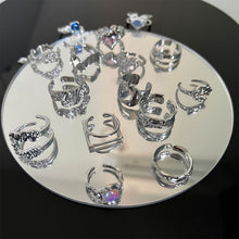 Load image into Gallery viewer, Personalized Niche Design Ring Irregular Opening Adjustable Ring Plain Circle Texture Ring Jewelry Accessories
