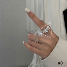 Load image into Gallery viewer, Personalized Niche Design Ring Irregular Opening Adjustable Ring Plain Circle Texture Ring Jewelry Accessories
