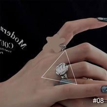 Load image into Gallery viewer, Personalized Niche Design Ring Irregular Opening Adjustable Ring Plain Circle Texture Ring Jewelry Accessories
