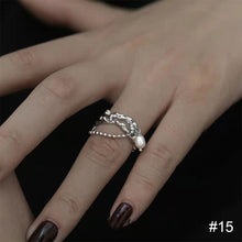 Load image into Gallery viewer, Personalized Niche Design Ring Irregular Opening Adjustable Ring Plain Circle Texture Ring Jewelry Accessories
