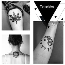 Load image into Gallery viewer, Three-layer Hollow Adhesive Tattoo Inkjet Template Decal Temporary Body Art Tattoo Template Sticker for Women Men
