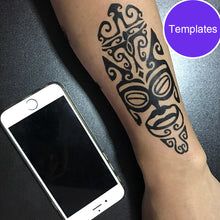 Load image into Gallery viewer, Three-layer Hollow Adhesive Tattoo Inkjet Template Decal Temporary Body Art Tattoo Template Sticker for Women Men
