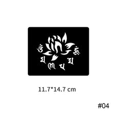 Load image into Gallery viewer, Three-layer Hollow Adhesive Tattoo Inkjet Template Decal Temporary Body Art Tattoo Template Sticker for Women Men
