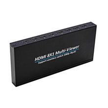 Load image into Gallery viewer, 4K HDMI Multiviewer 8x1 1080p Quad Screen Multi Viewer 8 in 1 seamless hdmi switcher Switch for PS4 DVD Camera PC To TV Monitor

