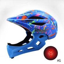 Load image into Gallery viewer, Full Face Detachable Multi-purpose Helmet Racing Bike Helmet Adjustable Kids Cycling Helmet MTB Road Mountain Bicycle Helmet
