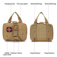 Load image into Gallery viewer, Outdoor Medical First Aid Kit Camping Survival Pouch Military EDC Tactical Bag Waist Belt Pack Hunting Vest Emergency Tools Pack
