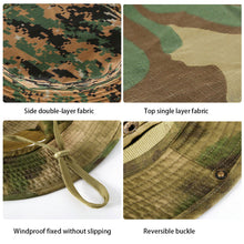 Load image into Gallery viewer, Men Hunting Hiking Outdoor Camo Sun Caps Camouflage Hat Tactical US Army Bucket Hats Military Panama Summer Cap
