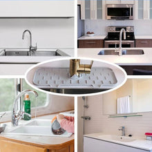 Load image into Gallery viewer, Silicone Faucet Mat Faucet Water Catcher Mat Kitchen Faucet Sink Splash Guard Sink Draining Pad Behind Faucet Drip Protector
