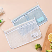 Load image into Gallery viewer, Refrigerator Storage Mesh Bag Hanging Household Classification Storage Bag Double Compartment Refrigerator Storage Hanging Bag
