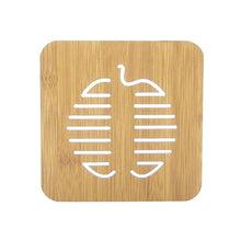 Load image into Gallery viewer, Wooden Coaster Cute Kitchen Fibre Wood Board Anti-heat Hot Pot Table Place Mat Coaster Anti Slip Pad

