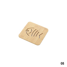 Load image into Gallery viewer, Wooden Coaster Cute Kitchen Fibre Wood Board Anti-heat Hot Pot Table Place Mat Coaster Anti Slip Pad
