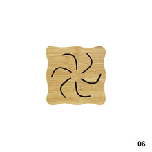 Load image into Gallery viewer, Wooden Coaster Cute Kitchen Fibre Wood Board Anti-heat Hot Pot Table Place Mat Coaster Anti Slip Pad
