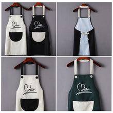 Load image into Gallery viewer, Kitchen Apron Household Oil-Proof Coffee Chef Hand Wipe Apron With Big Pocket Women Baking BBQ Accessories
