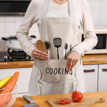 Load image into Gallery viewer, Waterproof Kitchen Apron Hand-wiping Oil-Proof Cooking Apron Chef Apron With Big Pocket Women Baking BBQ Accessories

