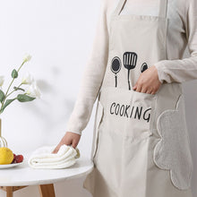 Load image into Gallery viewer, Waterproof Kitchen Apron Hand-wiping Oil-Proof Cooking Apron Chef Apron With Big Pocket Women Baking BBQ Accessories
