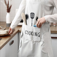 Load image into Gallery viewer, Waterproof Kitchen Apron Hand-wiping Oil-Proof Cooking Apron Chef Apron With Big Pocket Women Baking BBQ Accessories
