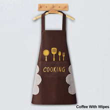 Load image into Gallery viewer, Waterproof Kitchen Apron Hand-wiping Oil-Proof Cooking Apron Chef Apron With Big Pocket Women Baking BBQ Accessories
