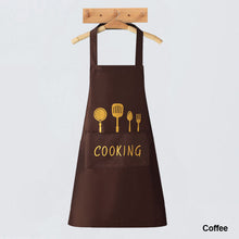 Load image into Gallery viewer, Waterproof Kitchen Apron Hand-wiping Oil-Proof Cooking Apron Chef Apron With Big Pocket Women Baking BBQ Accessories
