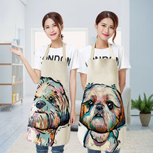 Load image into Gallery viewer, Cute Waterproof Kitchen Apron Dog Animal Series Household Oil-Proof Coffee Chef Apron Women Baking BBQ Accessories
