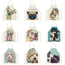 Load image into Gallery viewer, Cute Waterproof Kitchen Apron Dog Animal Series Household Oil-Proof Coffee Chef Apron Women Baking BBQ Accessories

