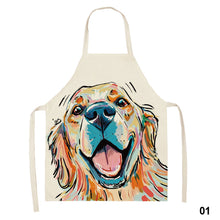 Load image into Gallery viewer, Cute Waterproof Kitchen Apron Dog Animal Series Household Oil-Proof Coffee Chef Apron Women Baking BBQ Accessories
