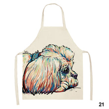 Load image into Gallery viewer, Cute Waterproof Kitchen Apron Dog Animal Series Household Oil-Proof Coffee Chef Apron Women Baking BBQ Accessories

