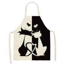 Load image into Gallery viewer, Cute Waterproof Kitchen Apron Cartoon Cat Household Oil-Proof Coffee Chef Apron Women Baking BBQ Accessories
